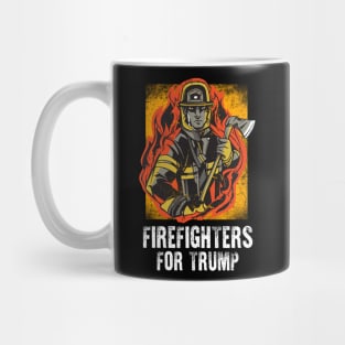 Patriotic Firefighter Red Thin Line I Back The Red for Trump Mug